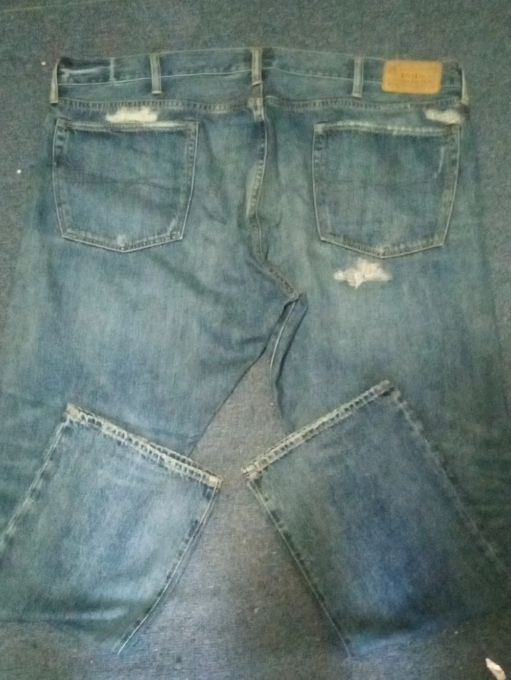 Polo By Ralph Lauren 40x30 Straight Fit Distressed Jeans Prestine Worn 3x🔥🔥